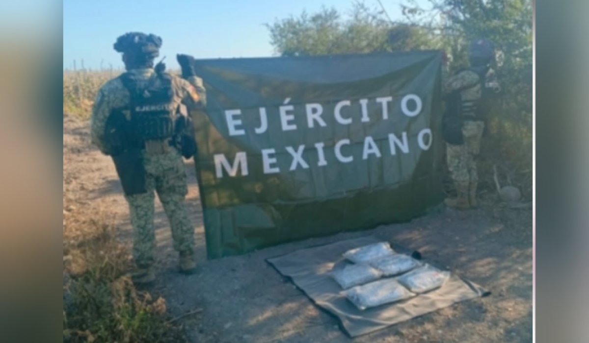 Droga asegurada en Elota, Sinaloa