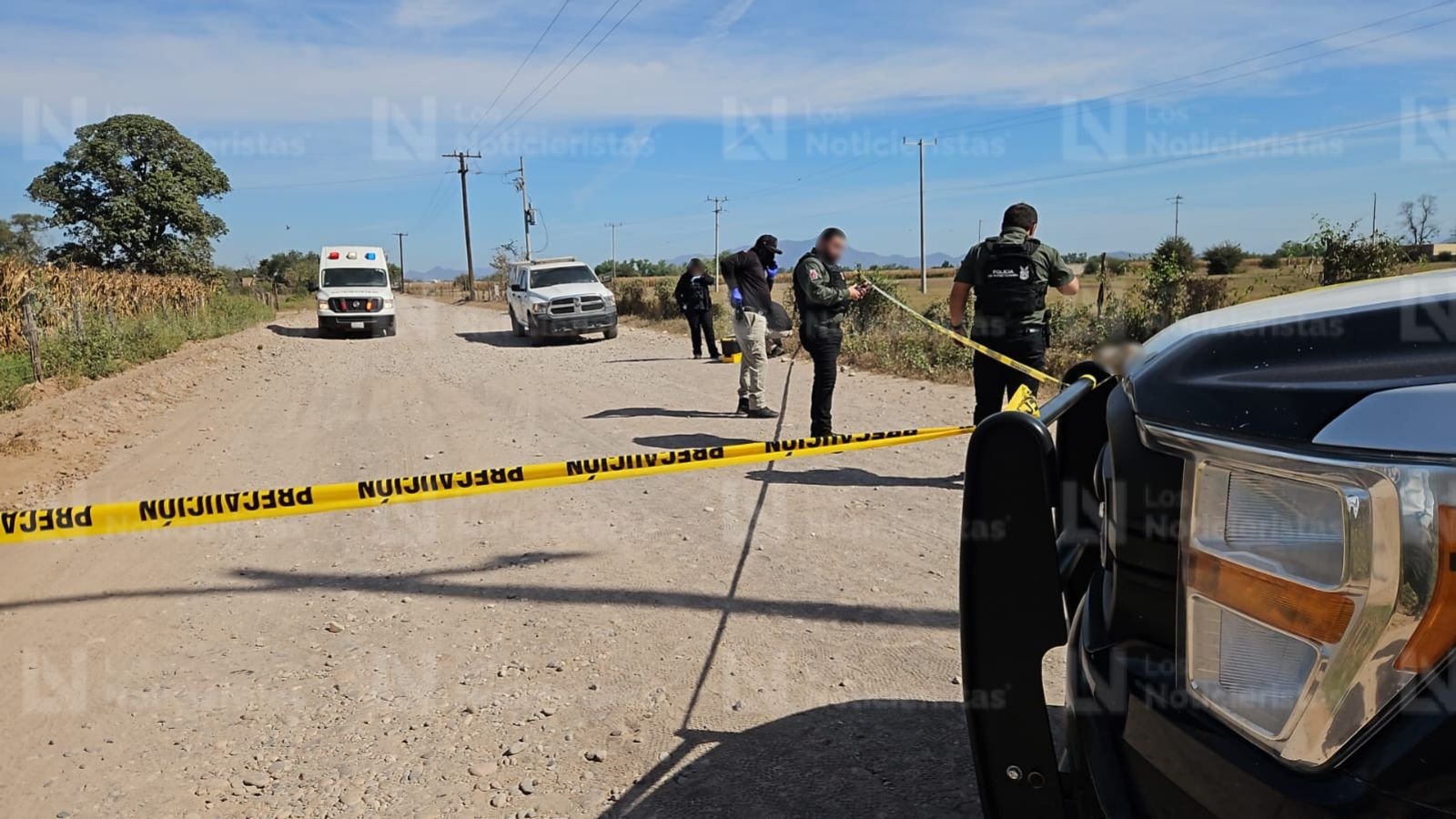 Policía de Investigación acordonando área