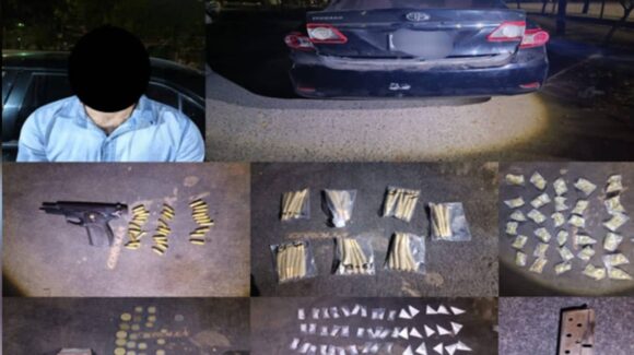 Detienen a un hombre con más de 100 dosis de droga, un arma y 12 mil pesos en efectivo, en Culiacán, Sinaloa