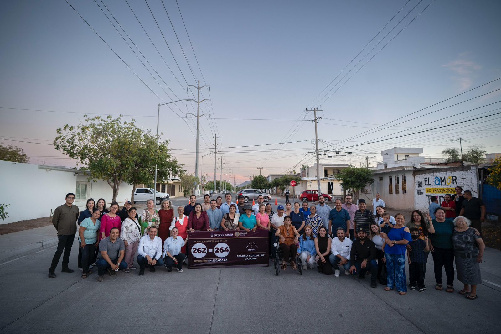 Entregan calles en la Guadalupe Victoria de Culiacán