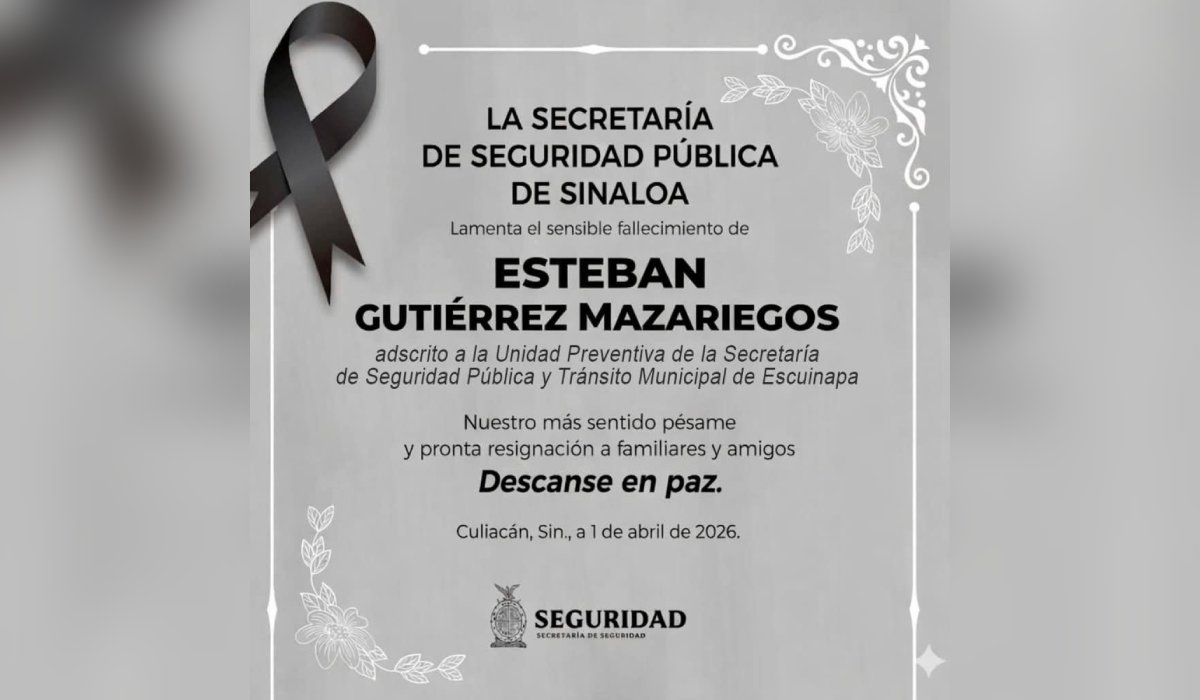 Estaban Gutiérrez Mazariegos, policía municipal de Escuinapa asesinado