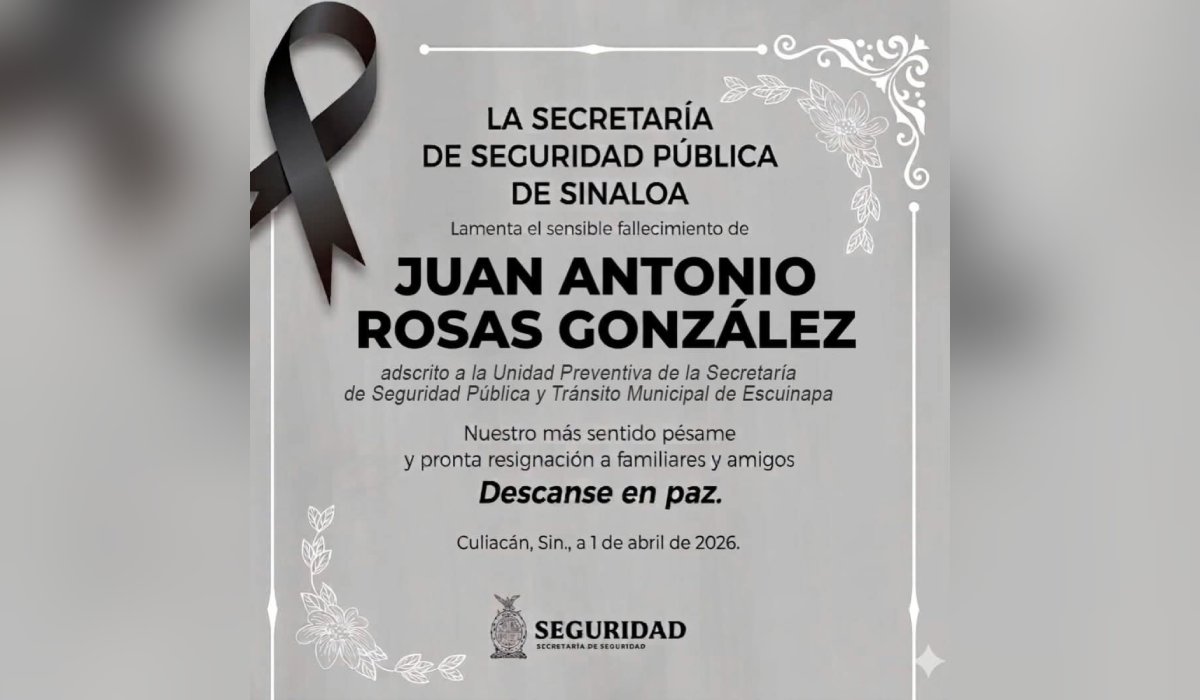 Juan Antonio Rosas González, policía municipal de Escuinapa asesinado