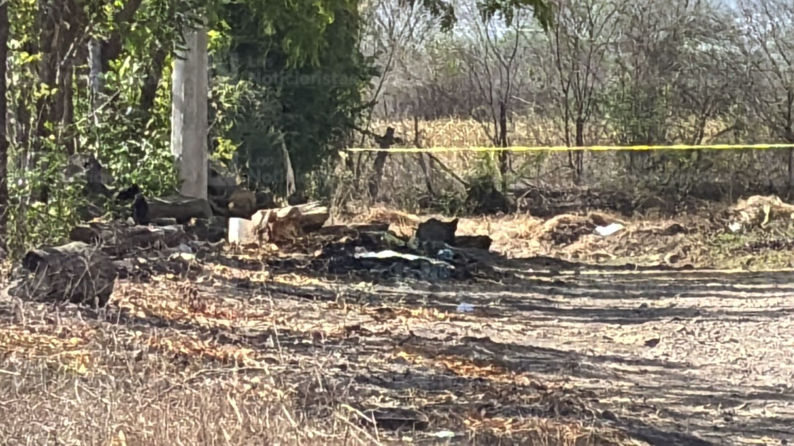 Escena resguardada por militares en la Limita de Itaje en Culiacán