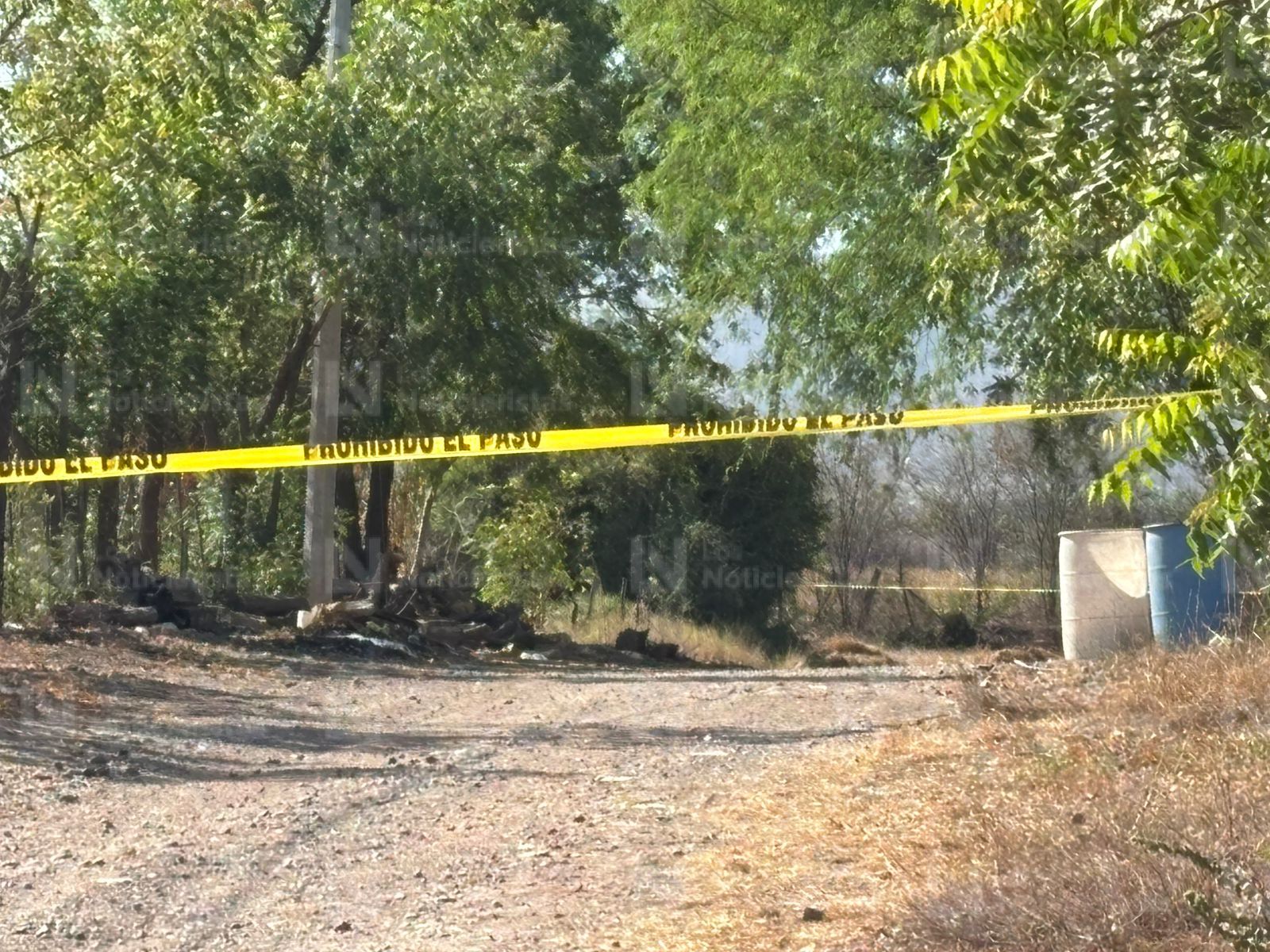 Escena resguardada por militares en la Limita de Itaje en Culiacán