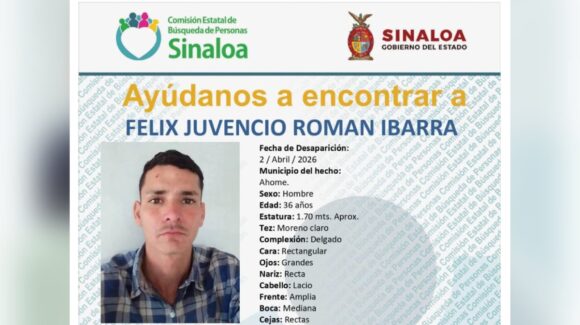 Buscan a Félix Juvencio, desaparecido Los Mochis, Sinaloa