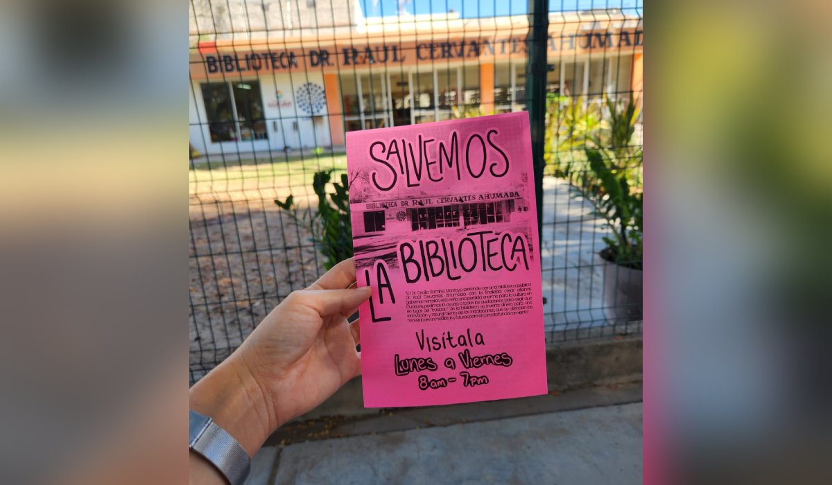 Folleto para salvar la Biblioteca Raúl Cervantes Ahumada, en Guasave