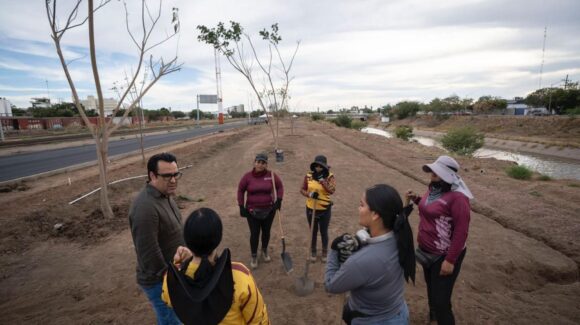 Gámez Mendívil supervisa construcción de corredor ecológico y mejoramiento vial en el Eje Federalismo, en Culiacán, Sinaloa