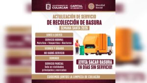 habra suspension en la recoleccion de basura el viernes y sabado santo