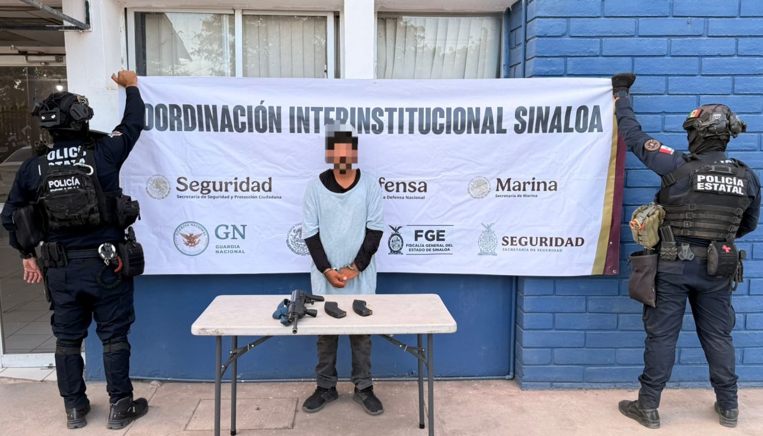 Hombre detenido en Culiacán, Sinaloa