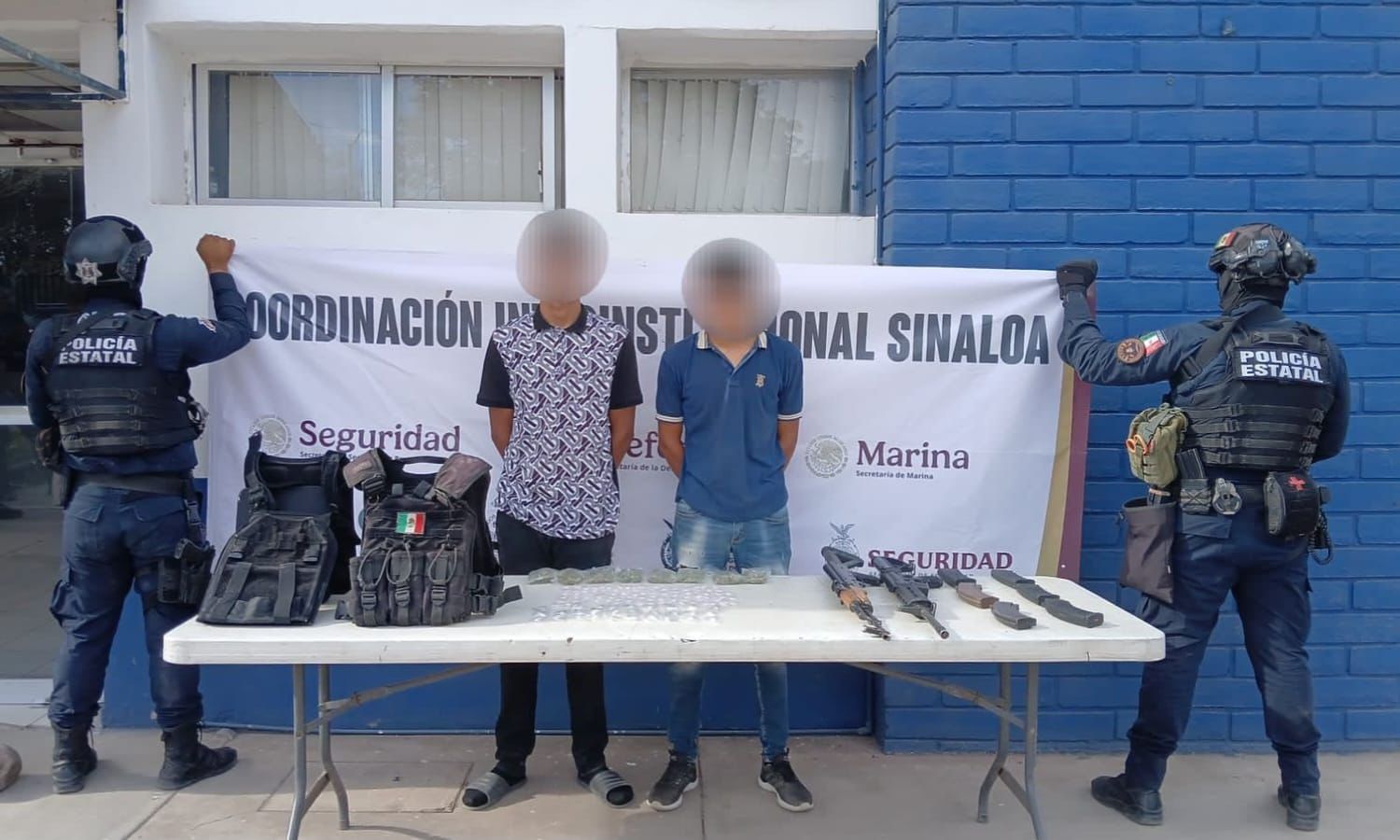 Hombres armados detenidos en la sindicatura de Culiacancito, Culiacán