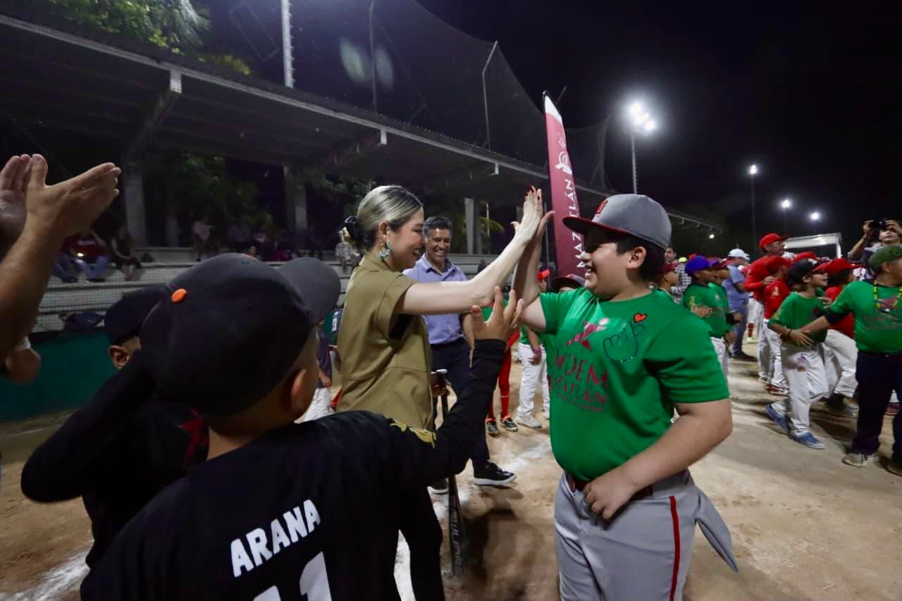 Inauguran Primera Liga Infantil Municipal de Beisbol en Mazatlán