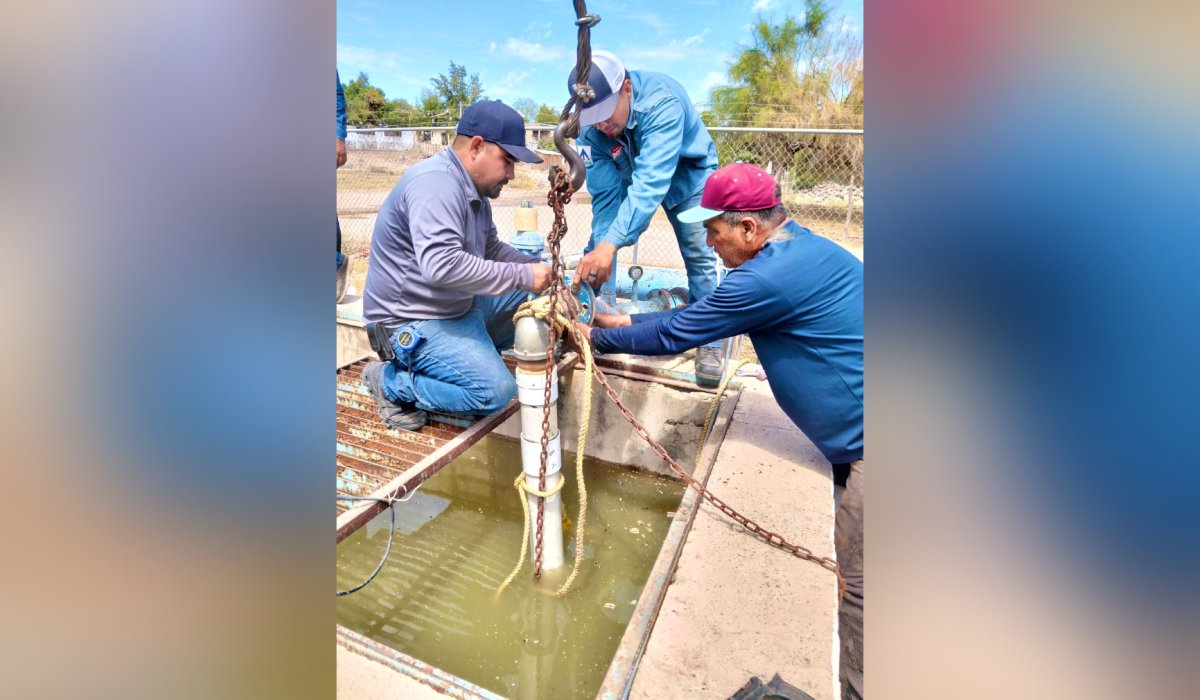 Instalan equipos de bombeo en el cárcamo La Constancia, El Fuerte