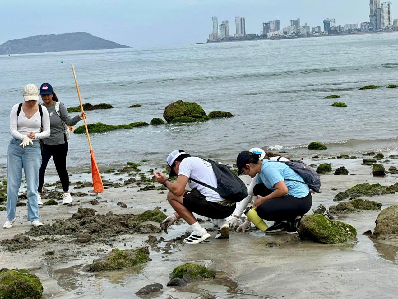Jornada de limpieza en Playa Norte, Mazatlán