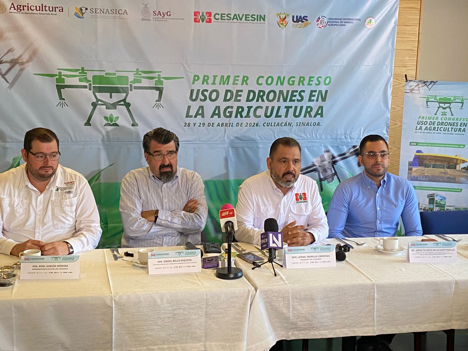Cesavesin, SAyG, UAS y FIRA anunciaron el “Primer Congreso: Uso de Drones en la Agricultura"