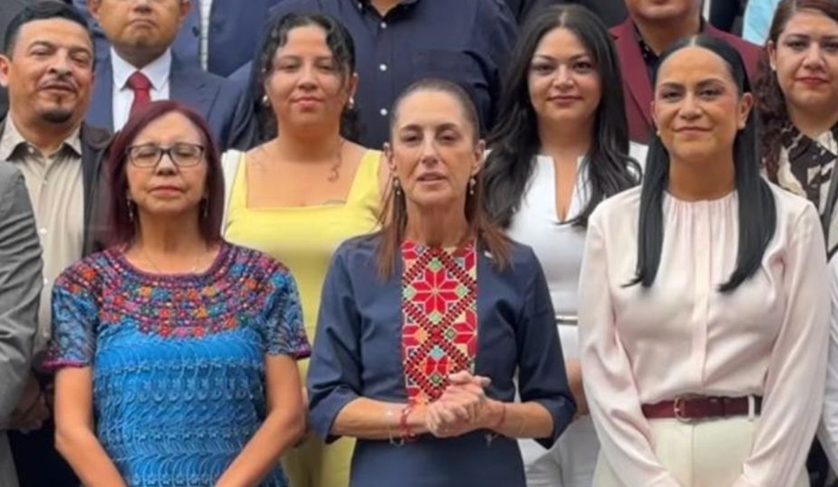 Leticia Ramírez, Claudia Sheinbaum y Ariadna Montiel.