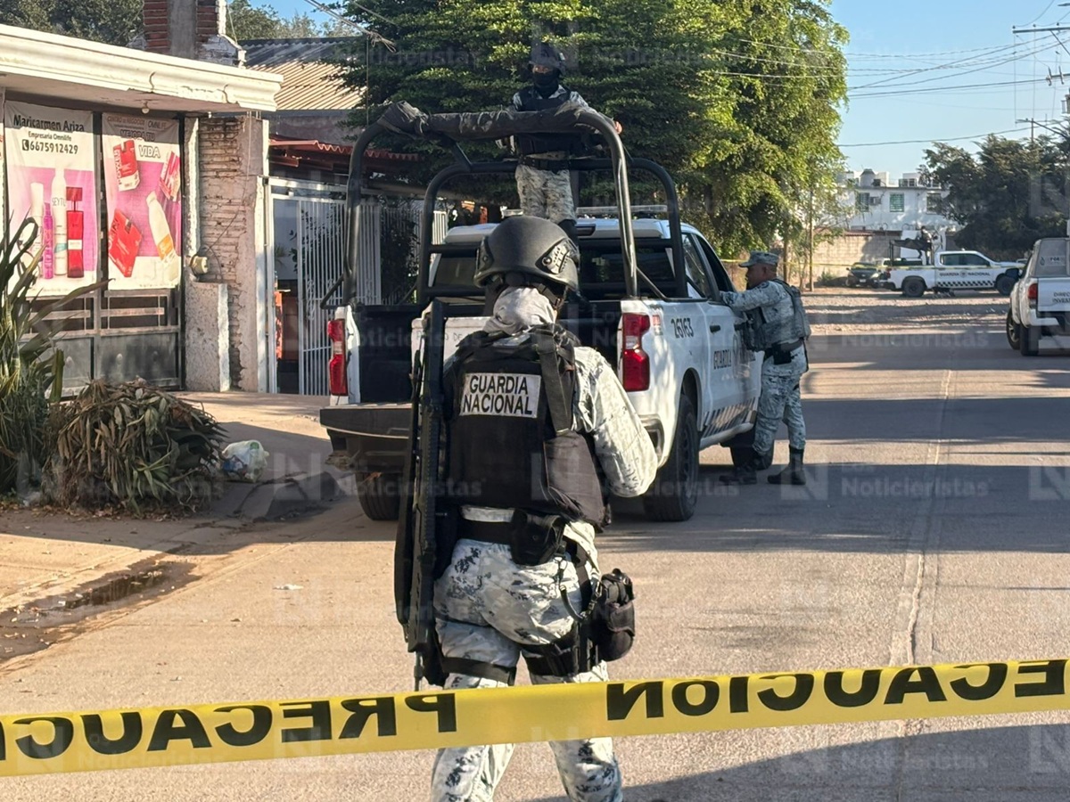 Lugar del atentado en la Lombardo Toledano, en Culiacán