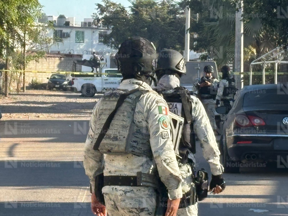 Lugar del atentado en la Lombardo Toledano, en Culiacán