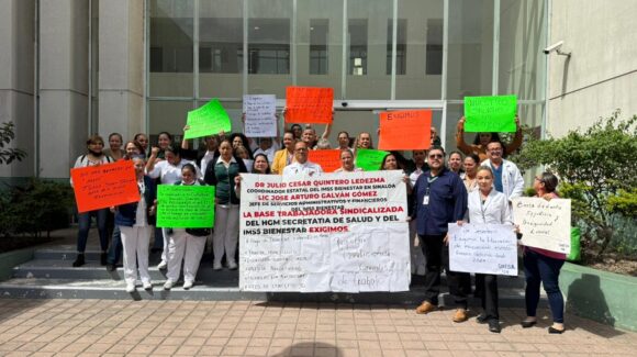 Por incumplimiento a su quincena, se van a paro laboral en el Hospital General del IMSS Bienestar en Mazatlán, Sinaloa