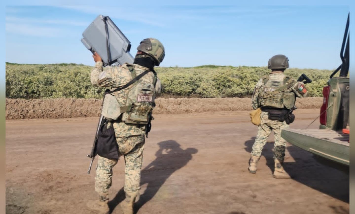 Militares derriban dron en Navolato, Sinaloa