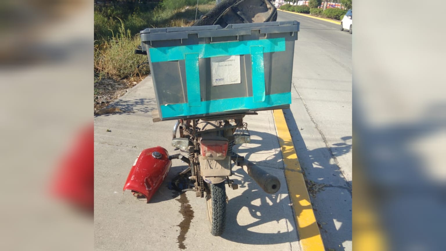 Moto accidente en el fraccionamiento San Fernando, en Los Mochis