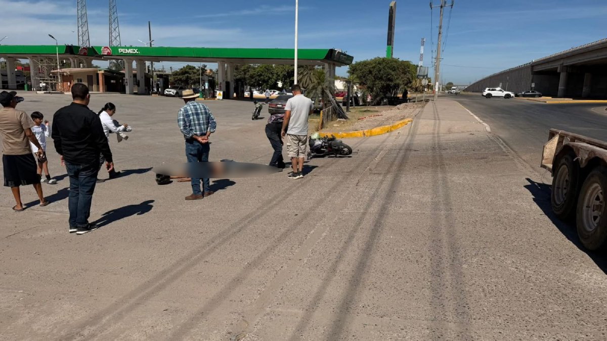 motociclista arrollado por automovilista en juan jose rios guasave