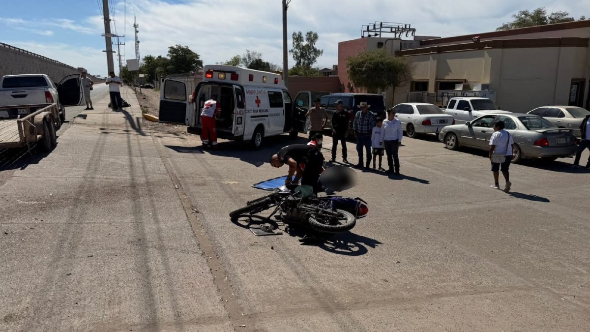 motociclista arrollado por automovilista en juan jose rios moto