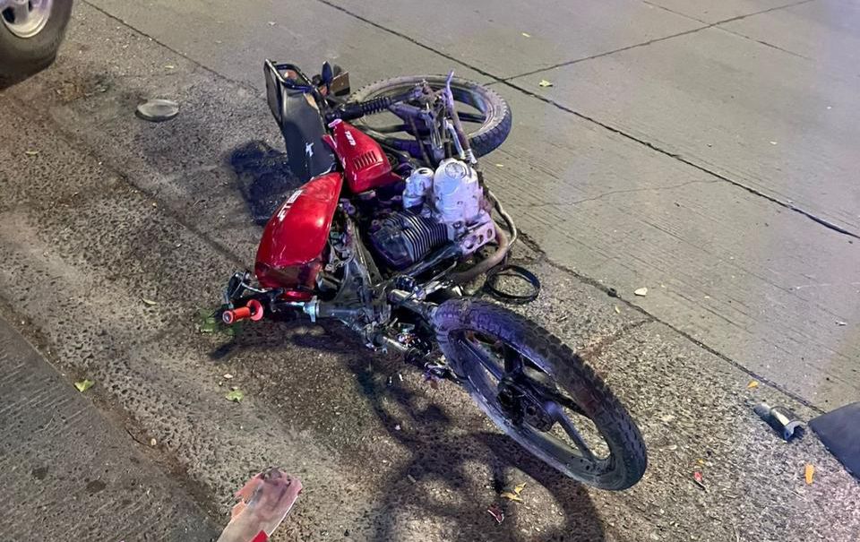 Motociclista lesionado tras choque en Guasave