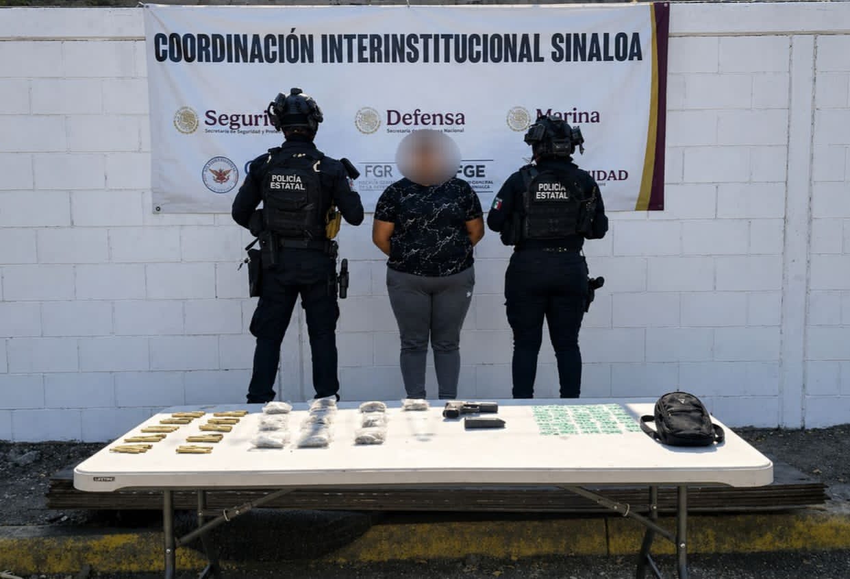 Mujer detenida tras persecución en Montebello, Culiacán