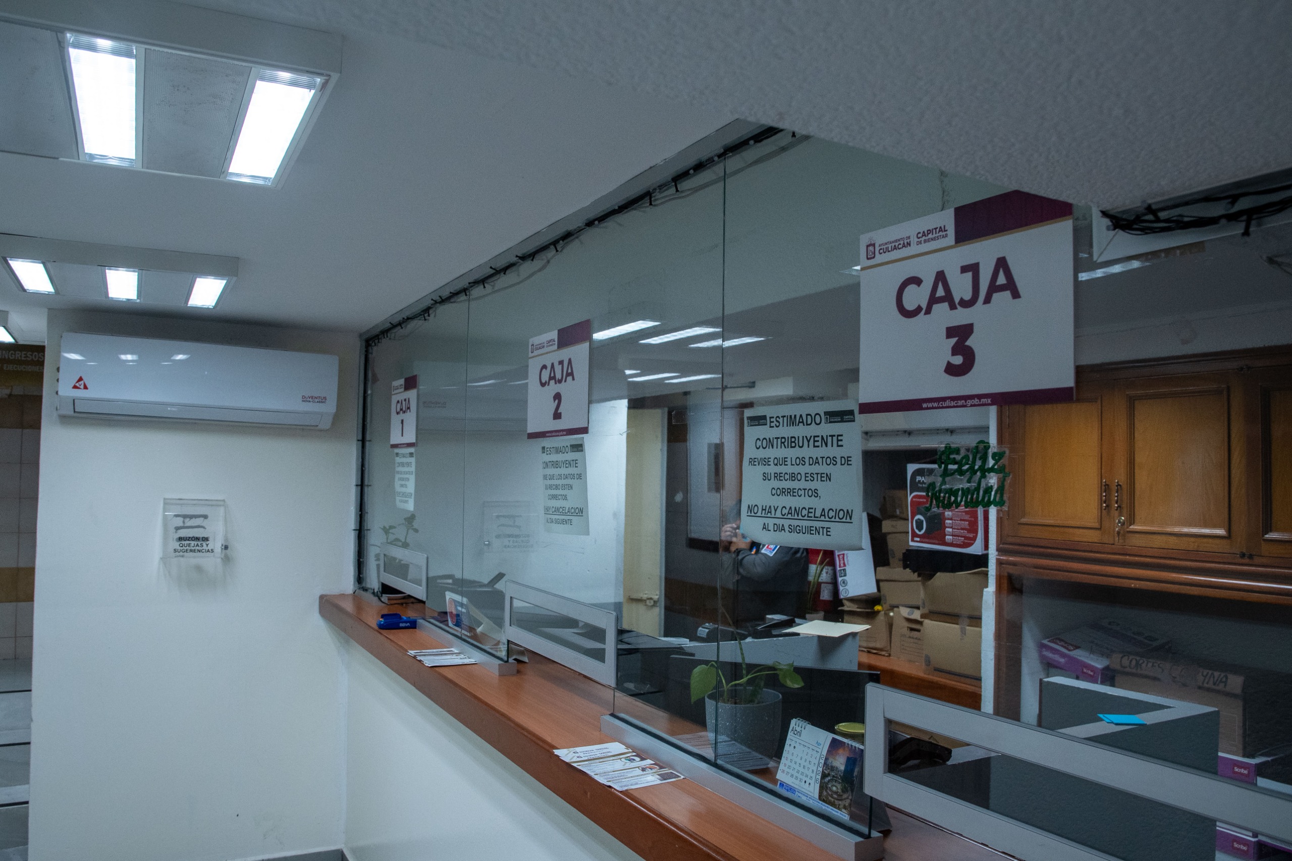 Oficinas para la recepción de pagos en el Ayuntamiento de Culiacán