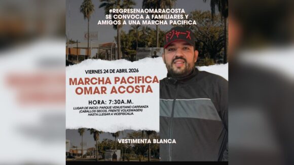 Familiares de Omar Acosta, desaparecido en Mazatlán, marcharán en Los Mochis para exigir justicia