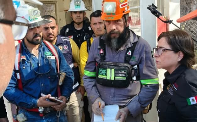Operativo para rescatar a trabajador atrapado en mina Santa Fe, El Rosario