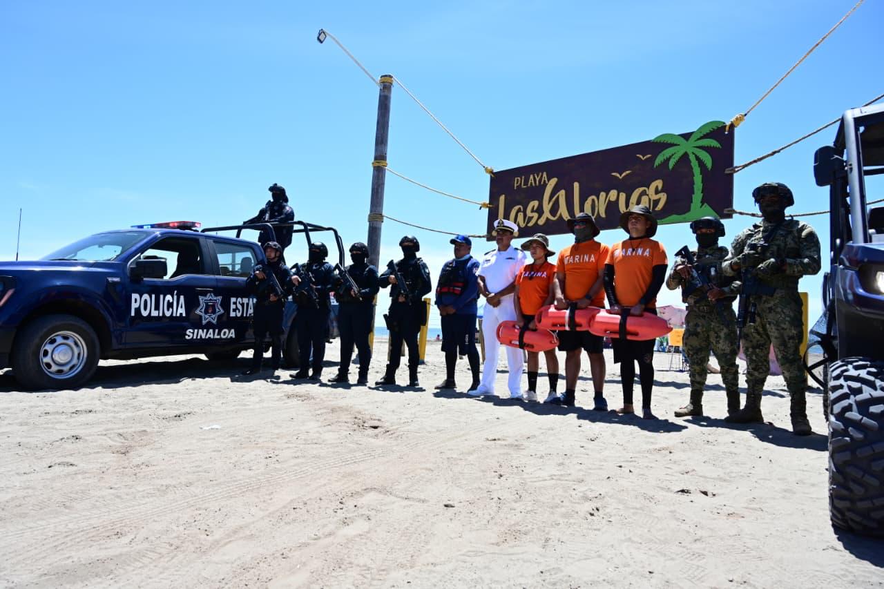 Inicio del operativo de Semana Santa en Playa Las Glorias en Guasave