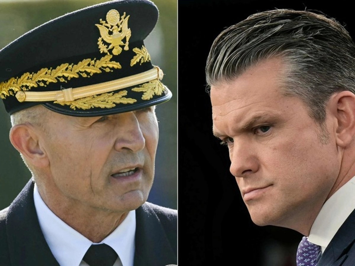 Randy George (izquierda) Pete Hegseth (derecha)