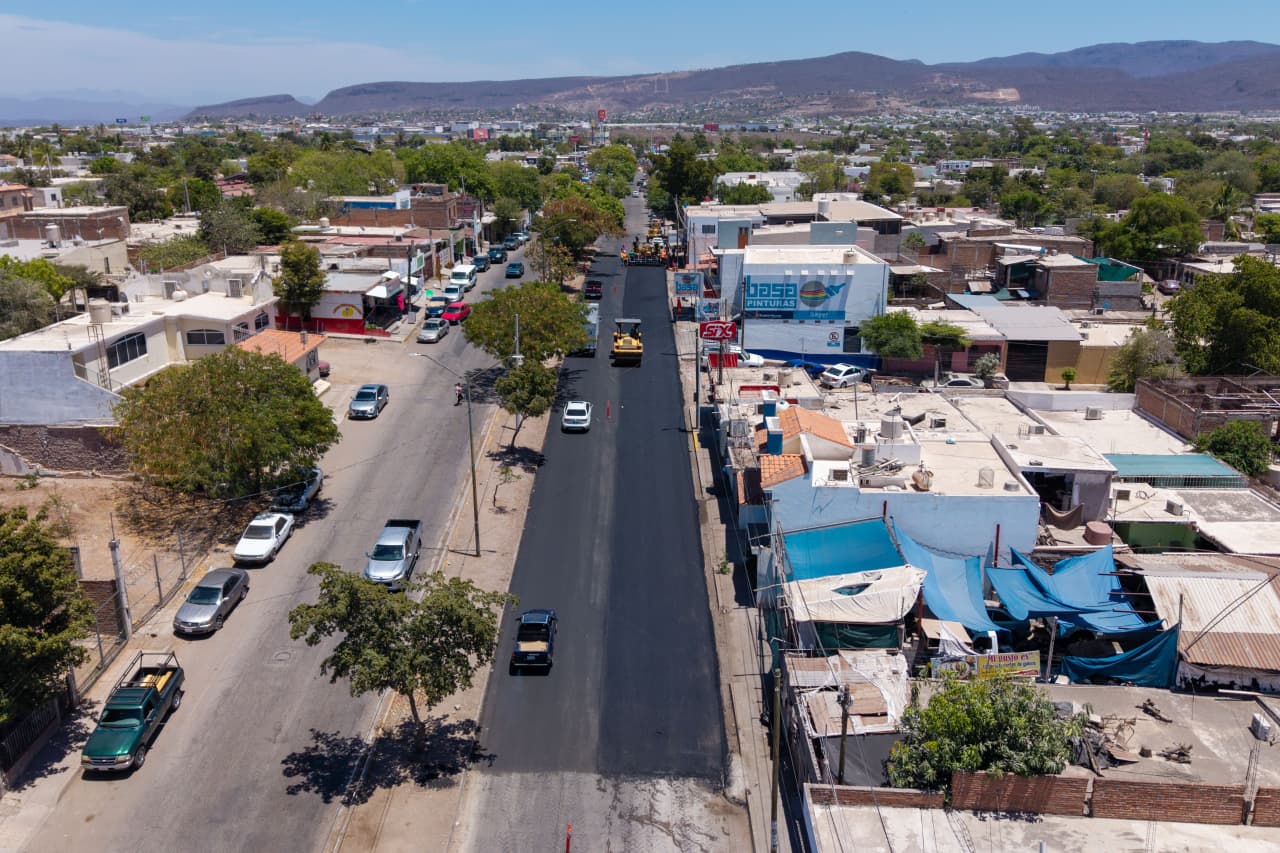 Reencarpetado de calles en Culiacán