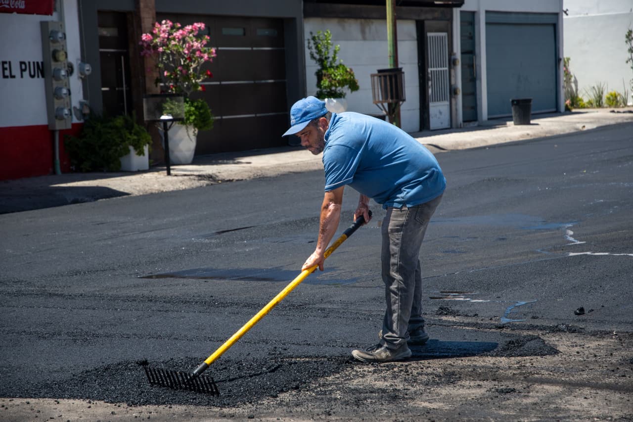 Reencarpetado de calles en Culiacán