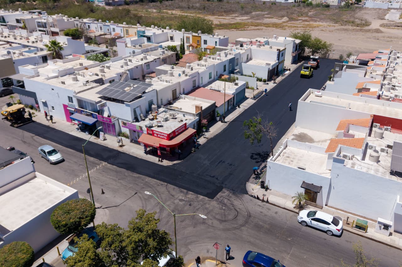 Reencarpetado de calles en Culiacán