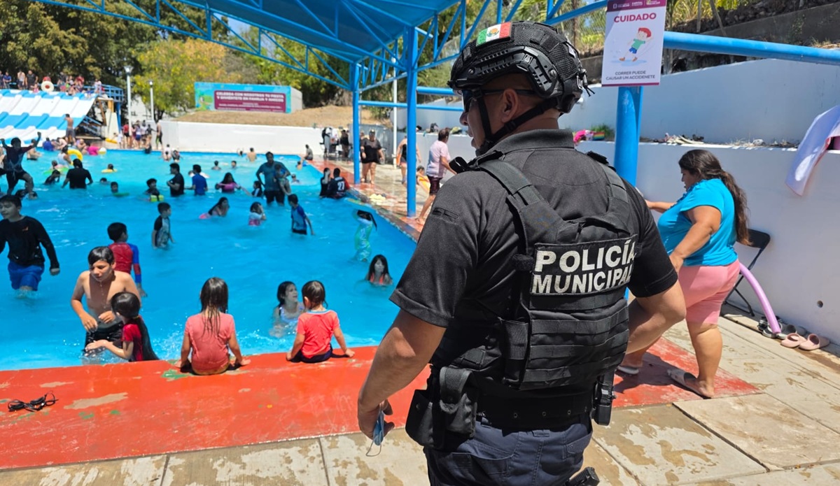 Policía Municipal resguarda centro recreativo en Culiacán en Semana Santa