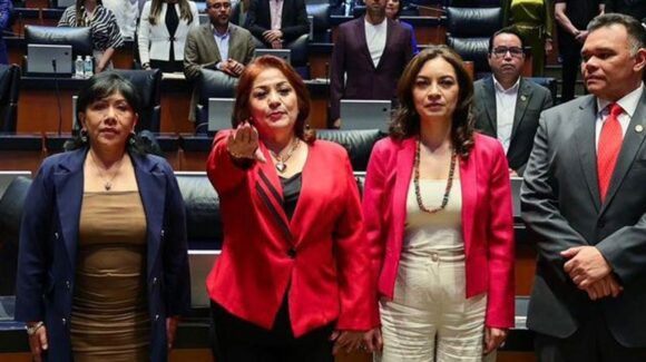 ¡Ya nació su bebé! Por maternidad de Paloma Sánchez rinde protesta “Cukis” Higuera como senadora suplente del PRI