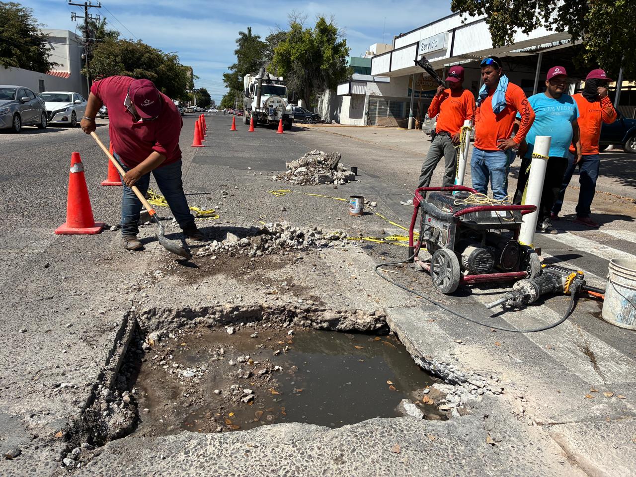 Socavon Zaragoza y Cano en Los Mochis