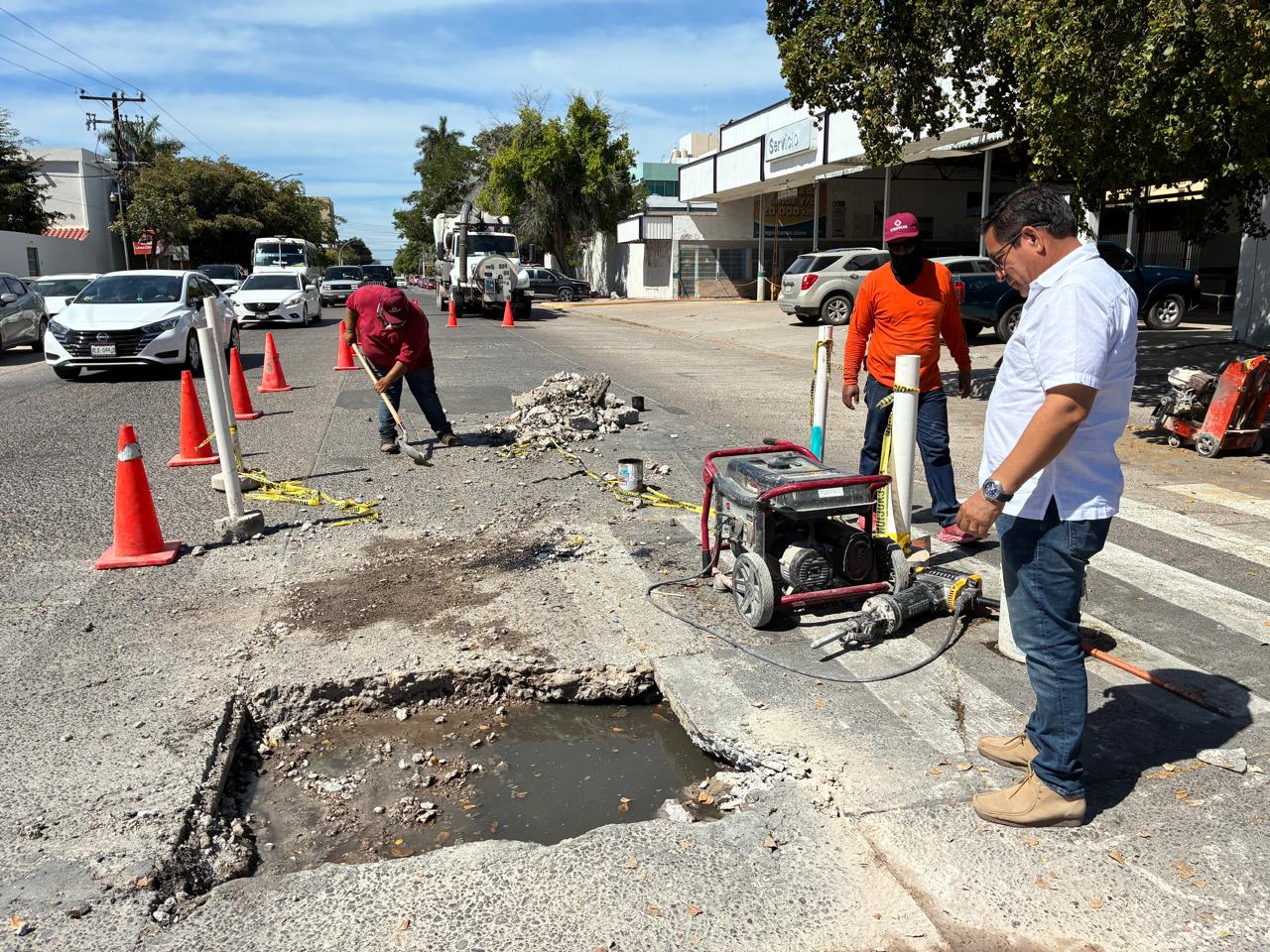 Socavon Zaragoza y Cano en Los Mochis