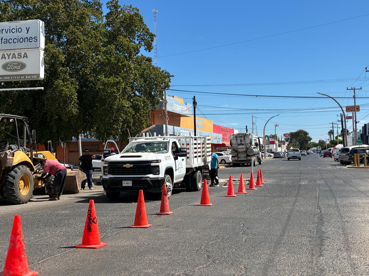 Socavon Zaragoza y Cano en Los Mochis