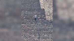 Sujeto que presuntamente disparó contra turistas en la zona de las pirámides de Teotihuacán.
