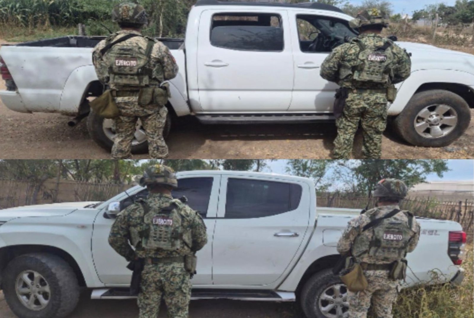Camionetas con reporte de robo recuperas en Cosalá, Sinaloa