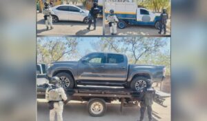 Vehículos asegurados en Sinaloa