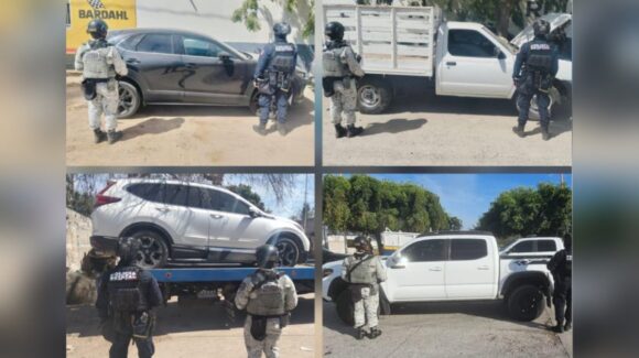 Recuperan siete vehículos con reporte de robo durante operativo en Culiacán y Elota, Sinaloa