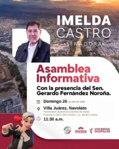 Visita de Gerardo Fernández Noroña a Villa Juárez, Navolato, Sinaloa