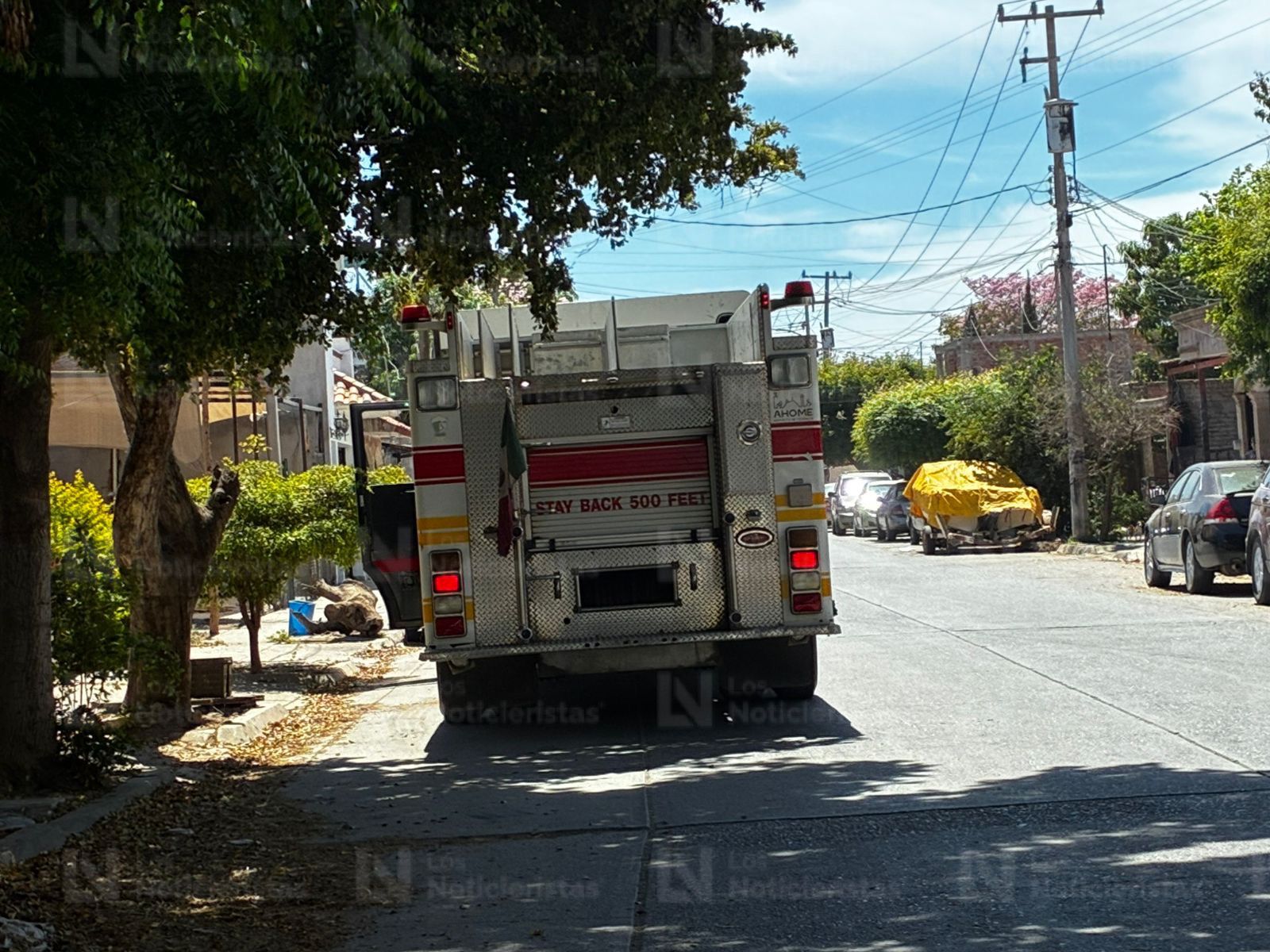 Incendio de vivienda en Los Ángeles de Los Mochis