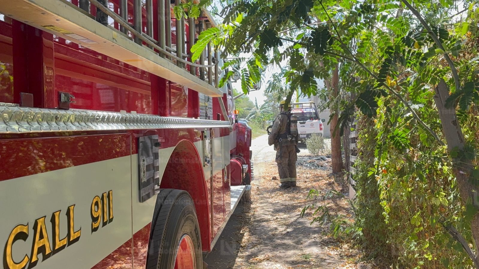Incendio de vivienda en Los Ángeles de Los Mochis
