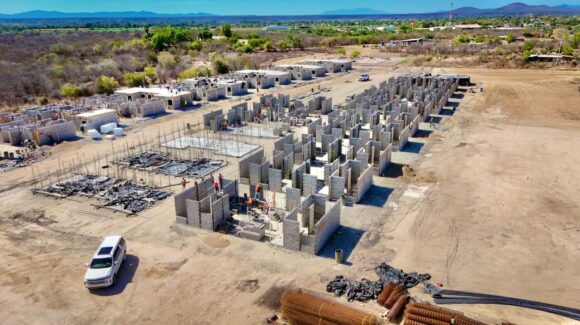 Avanza la construcción de 208 Viviendas del Bienestar en El Fuerte, Sinaloa