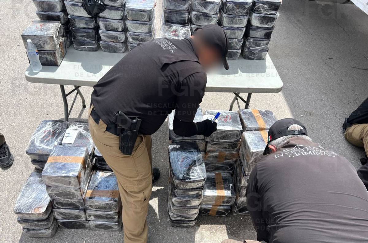 FGR asegura casi una tonelada de metanfetamina oculta entre jícamas en Durango